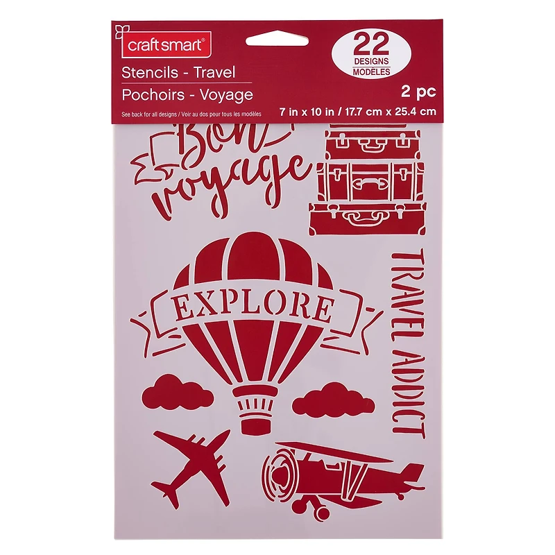 Travel Plastic Stencils, 7" x 10" by Craft Smart®