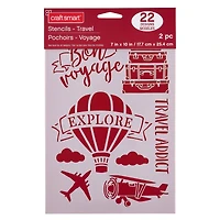 Travel Plastic Stencils, 7" x 10" by Craft Smart®