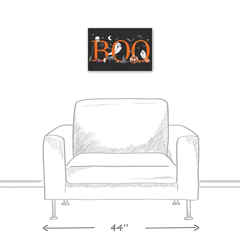 Boo Halloween Icons 18" x 12' Canvas Wall Art