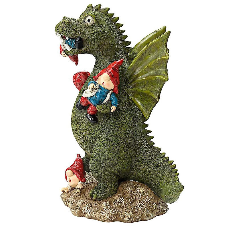 Design Toscano 12" Dragon's Gonna Get Ya! Garden Gnome Apocalypse Statue