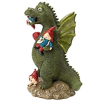 Design Toscano 12" Dragon's Gonna Get Ya! Garden Gnome Apocalypse Statue
