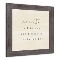 Create A Life Western Framed Print