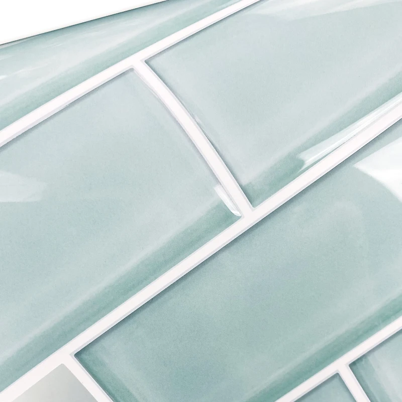 RoomMates Aqua Seaglass Subway Peel & Stick Sticktile