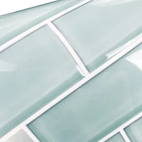 RoomMates Aqua Seaglass Subway Peel & Stick Sticktile