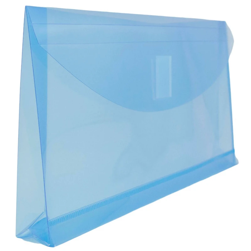 JAM Paper 5.25" x 10" Plastic Hook & Loop Closure Envelopes