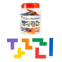 Toy Time 72 Piece Rainbow Pentominoes