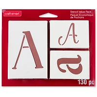 12 Pack: Letter Stencils Value Pack by Craft Smart®