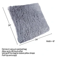 Hastings Home Faux Fur Shag Throw Pillow