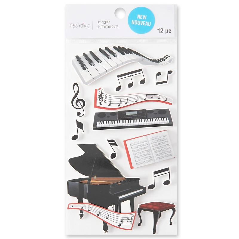 Piano Recital Dimensional Stickers by Recollections™