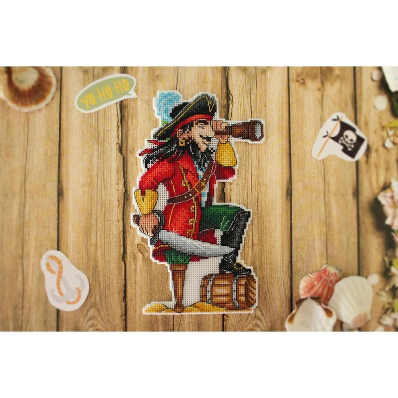 MP Studia Brave Pirate Plastic Canvas Counted Cross Stitch Kit