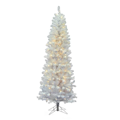 9.5ft. Pre-Lit White Salem Pine Artificial Christmas Tree, Warm White Dura-Lit® LED Lights