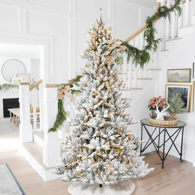 9ft. Pre-Lit Fir Artificial Christmas Tree, Warm White LED Lights
