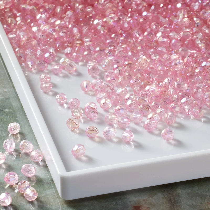 6mm Faceted AB Acrylic Round Bead Value Pack by Bead Landing