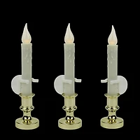 8.5" White LED Flickering Candle Lamps, 3ct.
