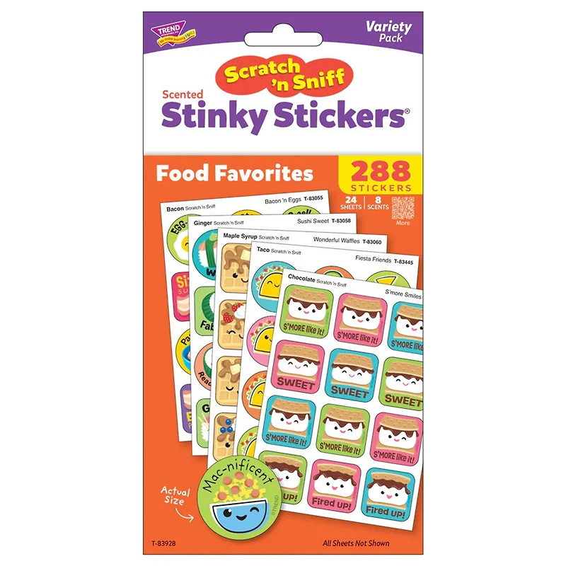 TREND Enterprises® Food Favorites Scratch 'n Sniff Stinky Stickers® Variety Pack