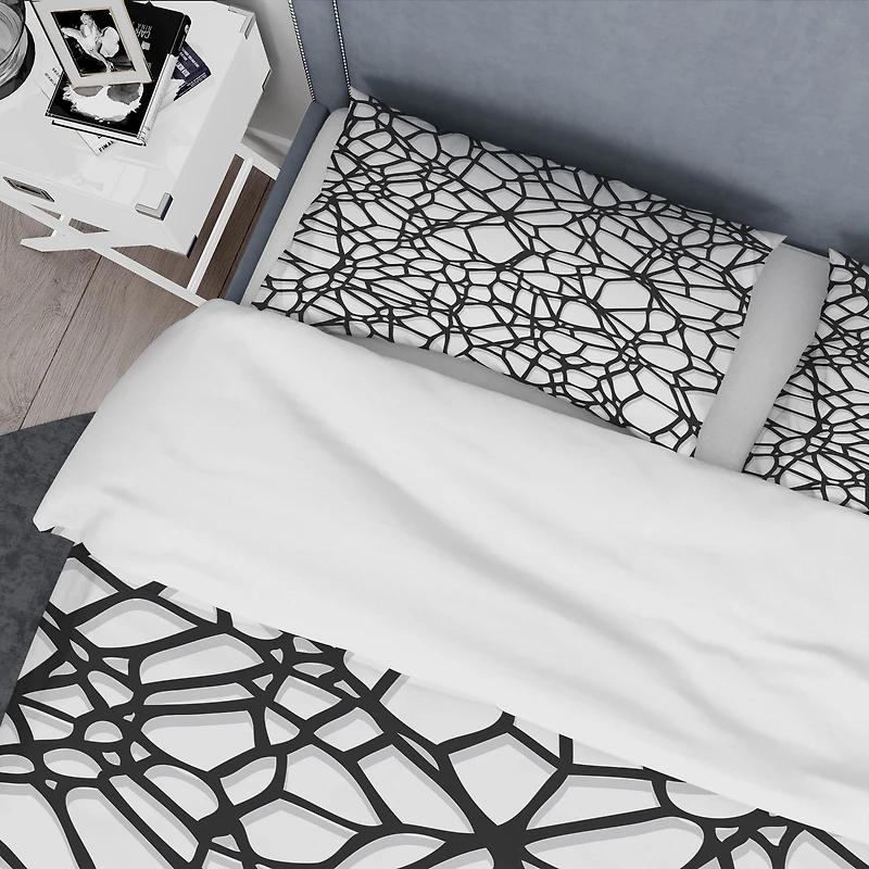 Designart 'Abstract Mosaic Pattern' Modern & Contemporary Bedding Set - Duvet Cover & Shams