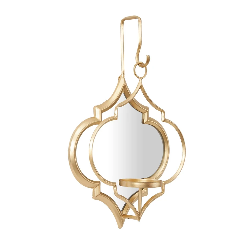 CosmoLiving by Cosmopolitan 16" Gold Glam Wall Sconce