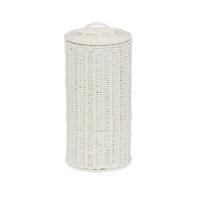 Household Essentials Wicker Toilet Paper Holder with Lid