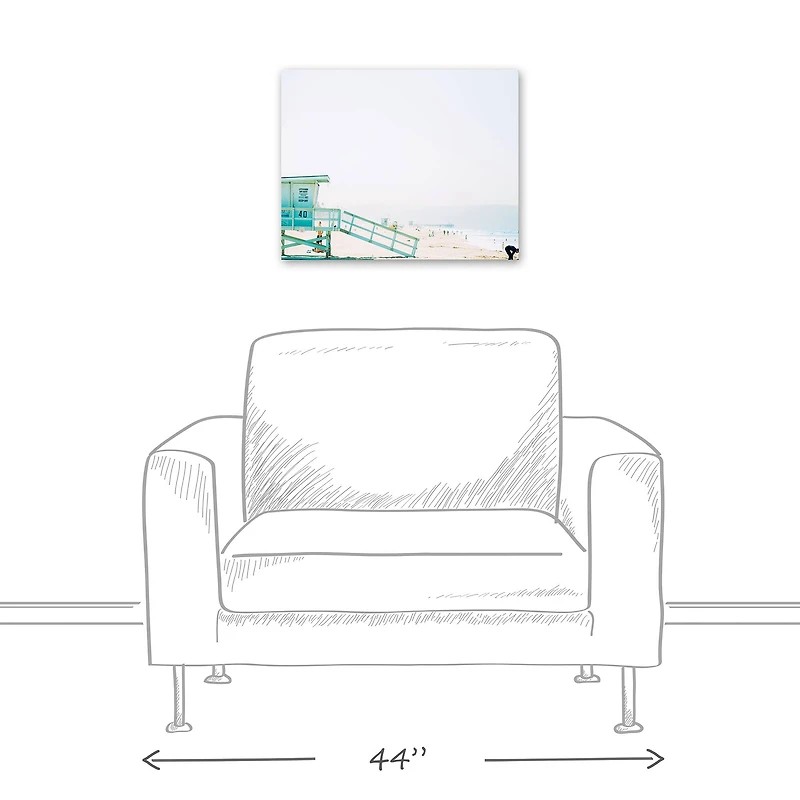 Beach Tower 20" x 16" Canvas Wall Art