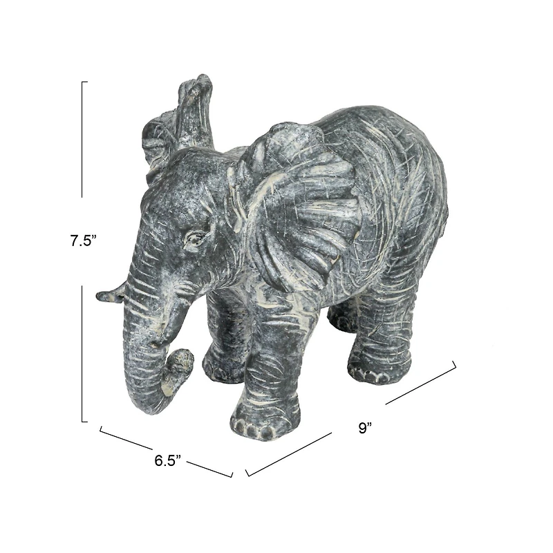 Hello Honey® 7.75" Distressed Gray Elephant Figurine Décor
