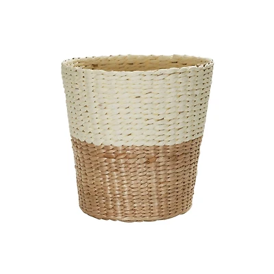 Household Essentials Natural Woven Paper Rope Waste Basket