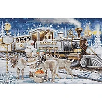 Luca-S Santa's Express in White Counted Cross Stitch Kit