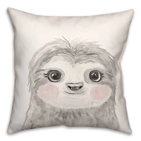 Baby Sloth 18" x 18" Throw Pillow