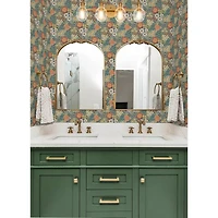 NuWallpaper Sadie Teal Peel & Stick Wallpaper