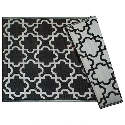DII® Black Lattice Outdoor Rug, 4ft. x 6ft.