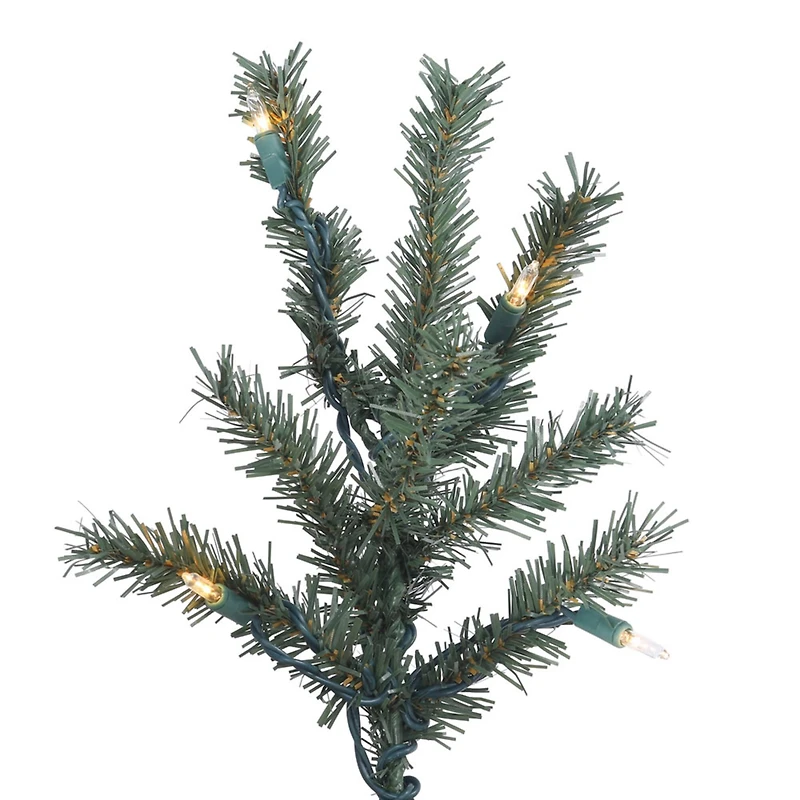4ft. Pre-Lit Natural Bark Alpine Artificial Christmas Tree, Clear Dura-Lit® Lights