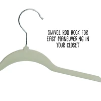 Honey Can Do Light Green Slim-Profile Non-Slip Velvet Hangers, 35ct.