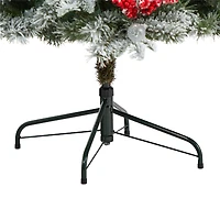 6ft. Pre-Lit Snow Tipped Norwegian Fir Artificial Christmas Tree, White LED Lights