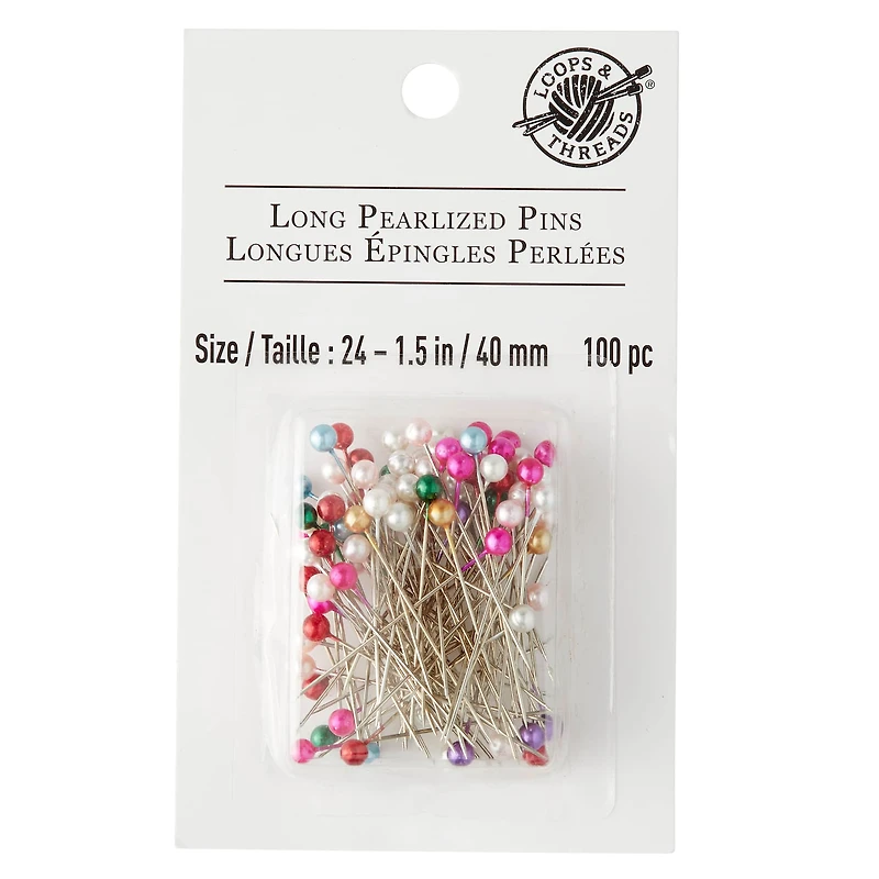 Loops & Threads™ Long Pearlized Pins