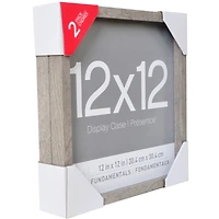 2 Pack Fundamentals 12" x 12" Gray Shadow Box by Studio Décor®