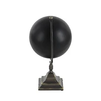 18" Black Iron Industrial Globe