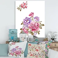 Designart - Bouquet of Pink and Purple Flowers I