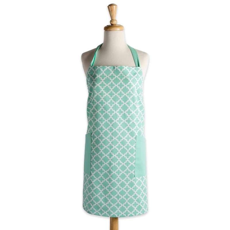 DII® Aqua Lattice Print 2-Pocket Apron