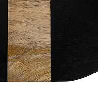 Hello Honey® 27" Black Oval Mango Wood Cheese & Cutting Board