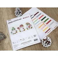 Luca-S Christmas Gnomes Plastic Canvas Counted Cross Stitch Kit