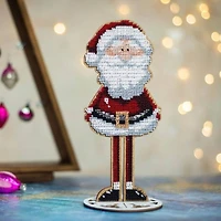Wonderland Crafts Santa Clause Bead Embroidery on Wood Kit