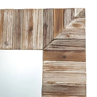 Glitzhome® 39.5" Rectangle Wooden Farmhouse Wall Mirror