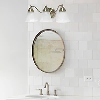 Lalia Home Essentix Alabaster 3 Light Glass Vanity