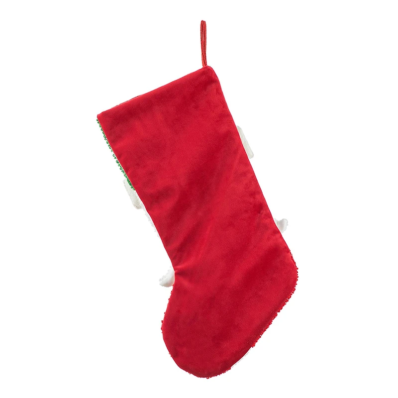 Glitzhome® 20.5" Santa Hooked Stocking