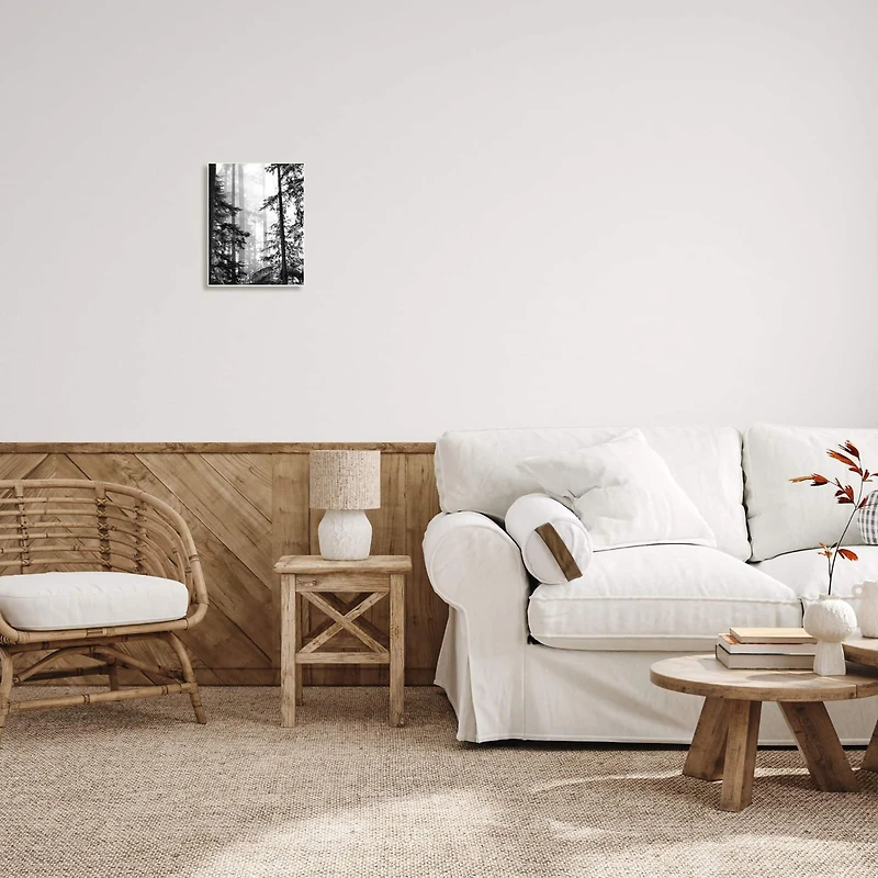 Stupell Industries Forest Light Shining Through Tall Trees Landscape Photography Wall Plaque