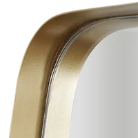 Gold Steel Freestanding Full Length Floor Mirror with Easel, 16" x 63"