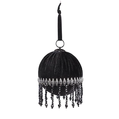4" Black Ball Ornament with Dangling Jewels by Ashland®
