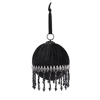 4" Black Ball Ornament with Dangling Jewels by Ashland®
