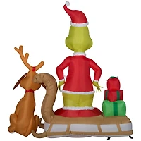 6ft. Airblown® Inflatable Christmas Grinch & Max Sled Scene with Gift Stack