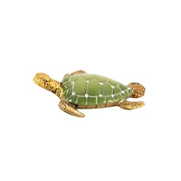 5" Brown Polystone Coastal Turtle Sculpture Set