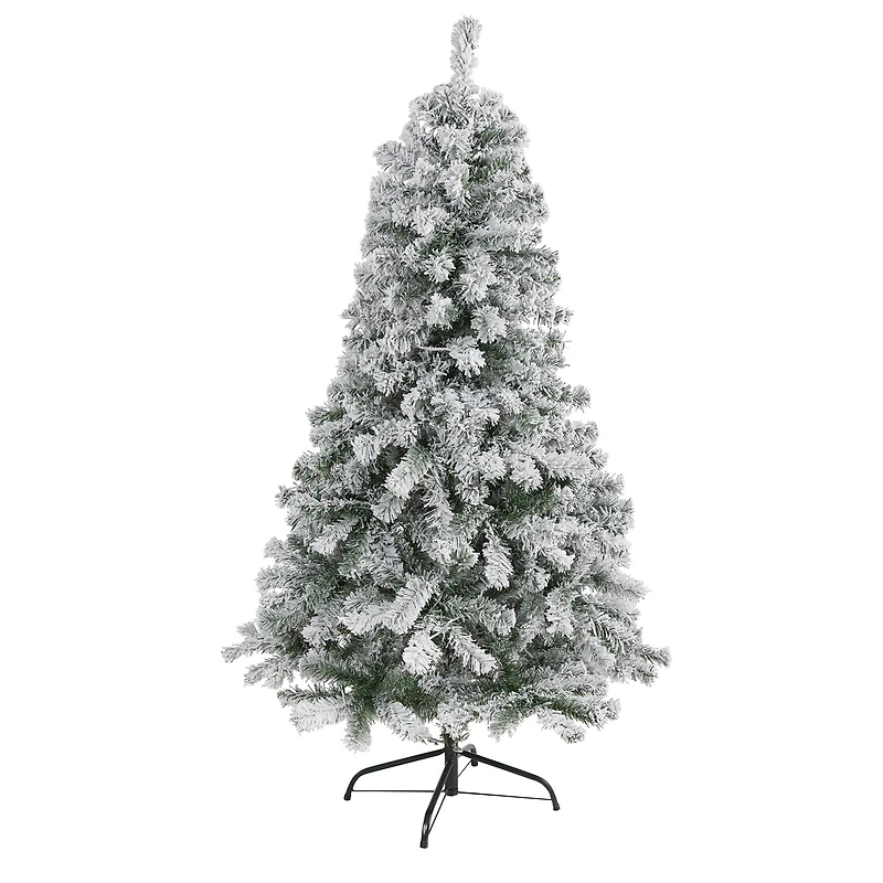 5ft. Unlit Flocked Rock Springs Spruce Artificial Christmas Tree